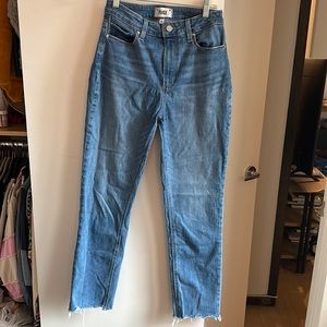 Paige Denim Flaunt Accent Ultra High Rise Straight Leg in Seine - Size 28